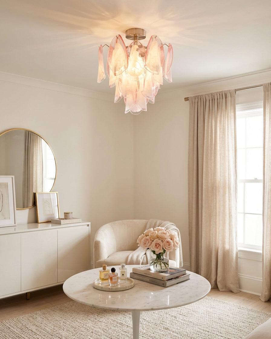 Bluselle Curated Mouth-Blown Frosted Glass Flush