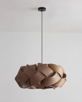 Braella Curated Solid Hardwood Pendant Light – full fixture elevation view