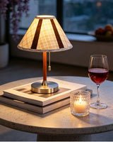 Bramwell Curated Brushed Nickel Iron Table Lamp – full fixture elevation view