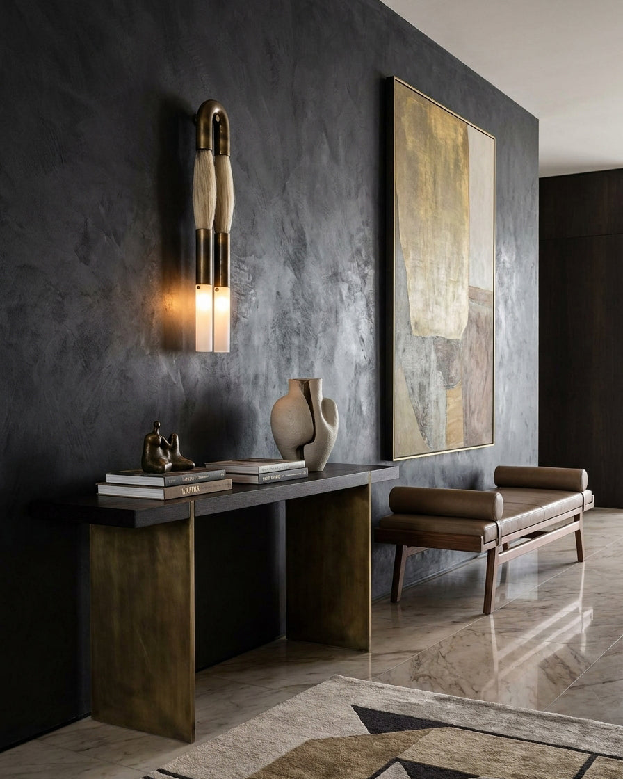 Branwick Curated Mouth-Blown Frosted Glass Wall – structural canopy joint detail