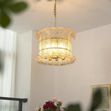 Brasher Curated Mouth-Blown Frosted Glass Chande – dimensional scale reference