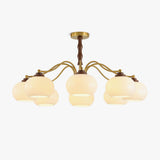 Persimmon Glass Globe Curated Mouth-Blown Froste – Mouth-Blown Frosted Glass Chandelier
