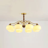 Persimmon Glass Globe Curated Mouth-Blown Froste – structural canopy joint detail