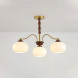 Persimmon Glass Globe Curated Mouth-Blown Froste – illuminated warm ambiance setting #1