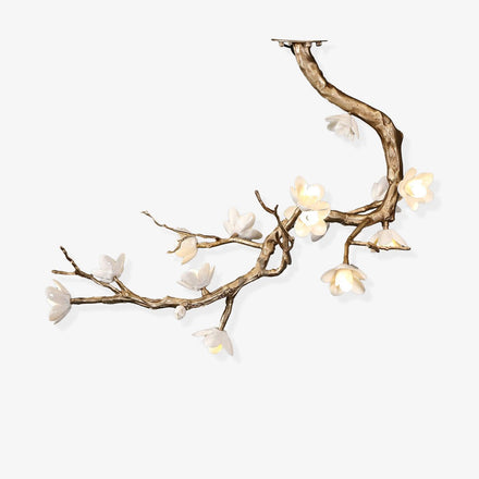 Brass Flower Branch Flush Mount
