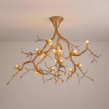 Tree Branches Flower Curated Solid Brass Chandel – architectural ceiling profile #1