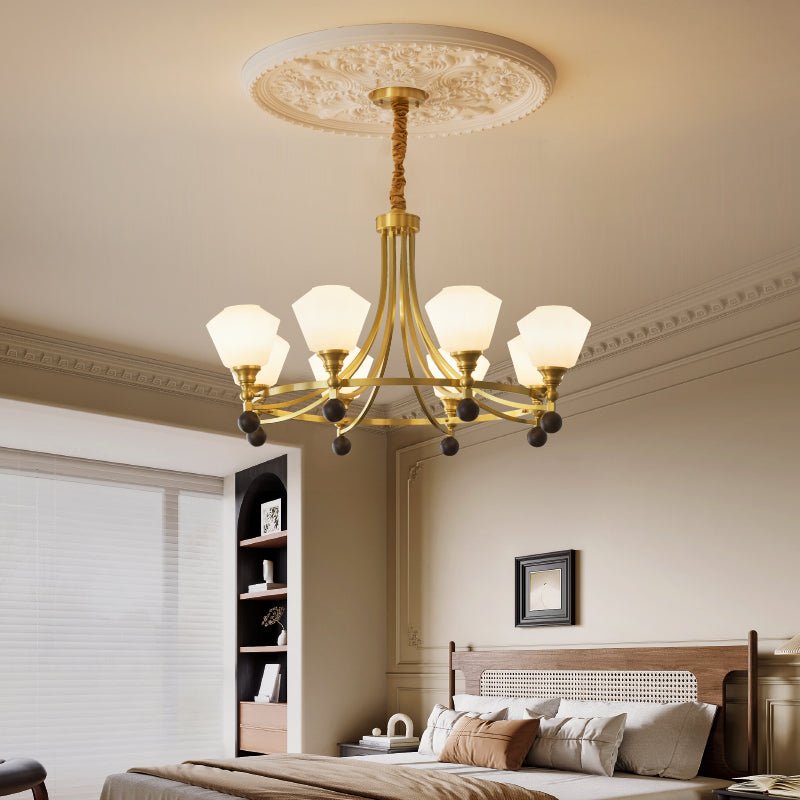 Bravado Curated Mouth-Blown Frosted Glass Chande