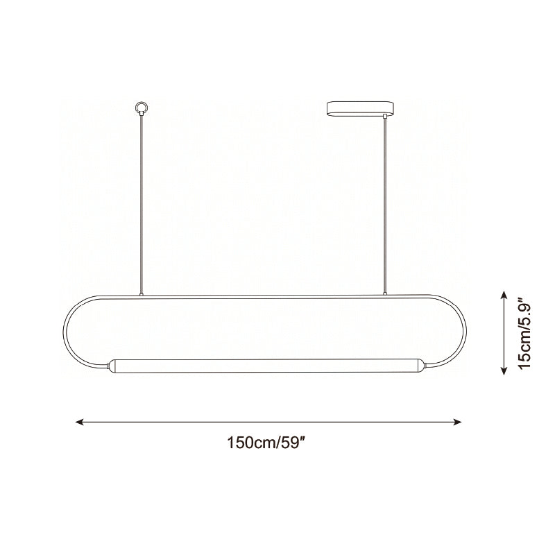 Bravon Loop Curated Iron & Glass Chandelier – illuminated warm ambiance setting
