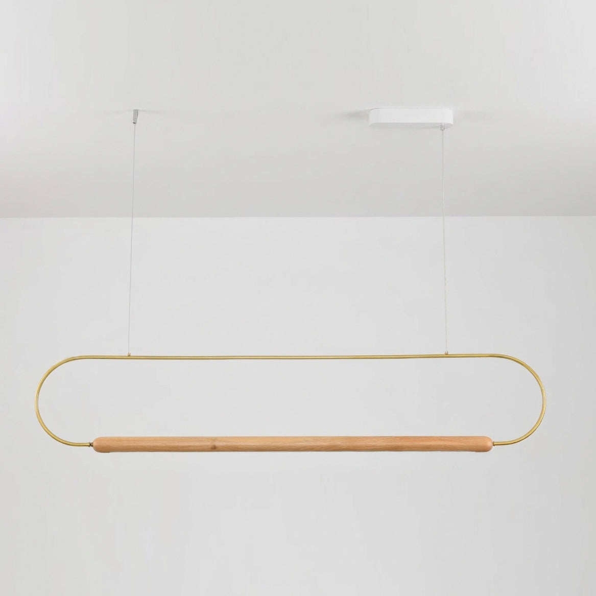 Bravon Loop Curated Iron & Glass Chandelier – L 180cm x H 15cm  L 70.8 x H 5.9 finish configuration