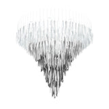 Breeze Curated Mouth-Blown Frosted Glass Chandel – structural canopy joint detail #1