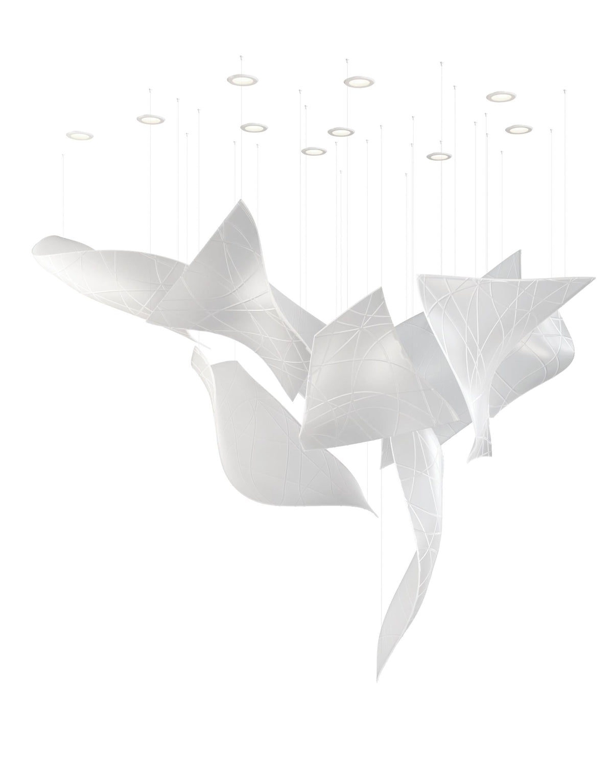 Thawflux Curated Mouth-Blown Frosted Glass Chand – side angled contour profile