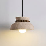 Brevian Curated Yellow Travertine Pendant Light – Dia 18cm x H 9.5cm ∅ 7.1 x H 3.7 finish configuration