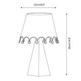 Brinelle Curated Iron & Glass Table Lamp – macro detail view