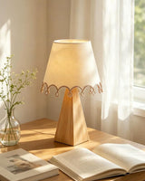 Brinelle Curated Iron & Glass Table Lamp warm illuminated room view