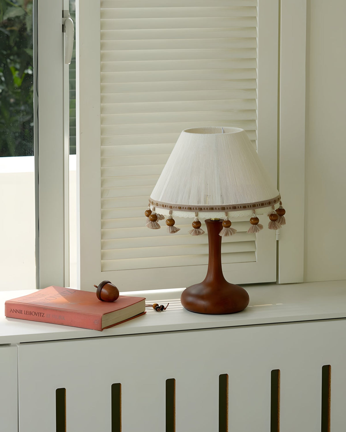 Briselle Curated Solid Hardwood Table Lamp – spatial dining room perspective