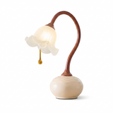 Brivana Curated Amber Art Glass Table Lamp – W 20cm x H 35cm  W 7.8 x H 13.7 finish configuration
