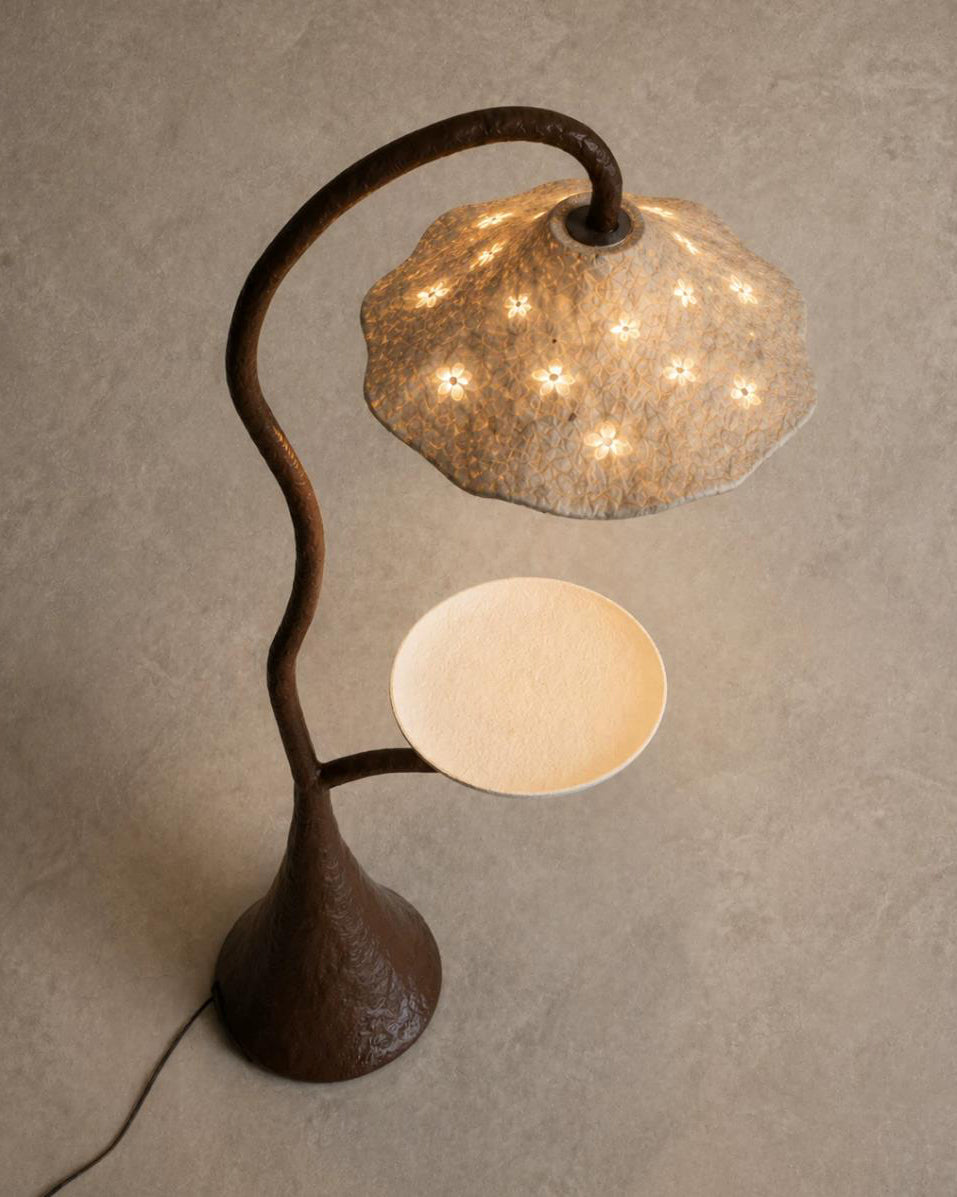 Brivora Floor Curated Mouth-Blown Frosted Glass – structural canopy joint detail