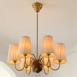 Brunel Grove Curated Solid Brass Chandelier – macro detail view #1