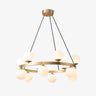 Bubbles Brass Ring Curated Mouth-Blown Frosted G