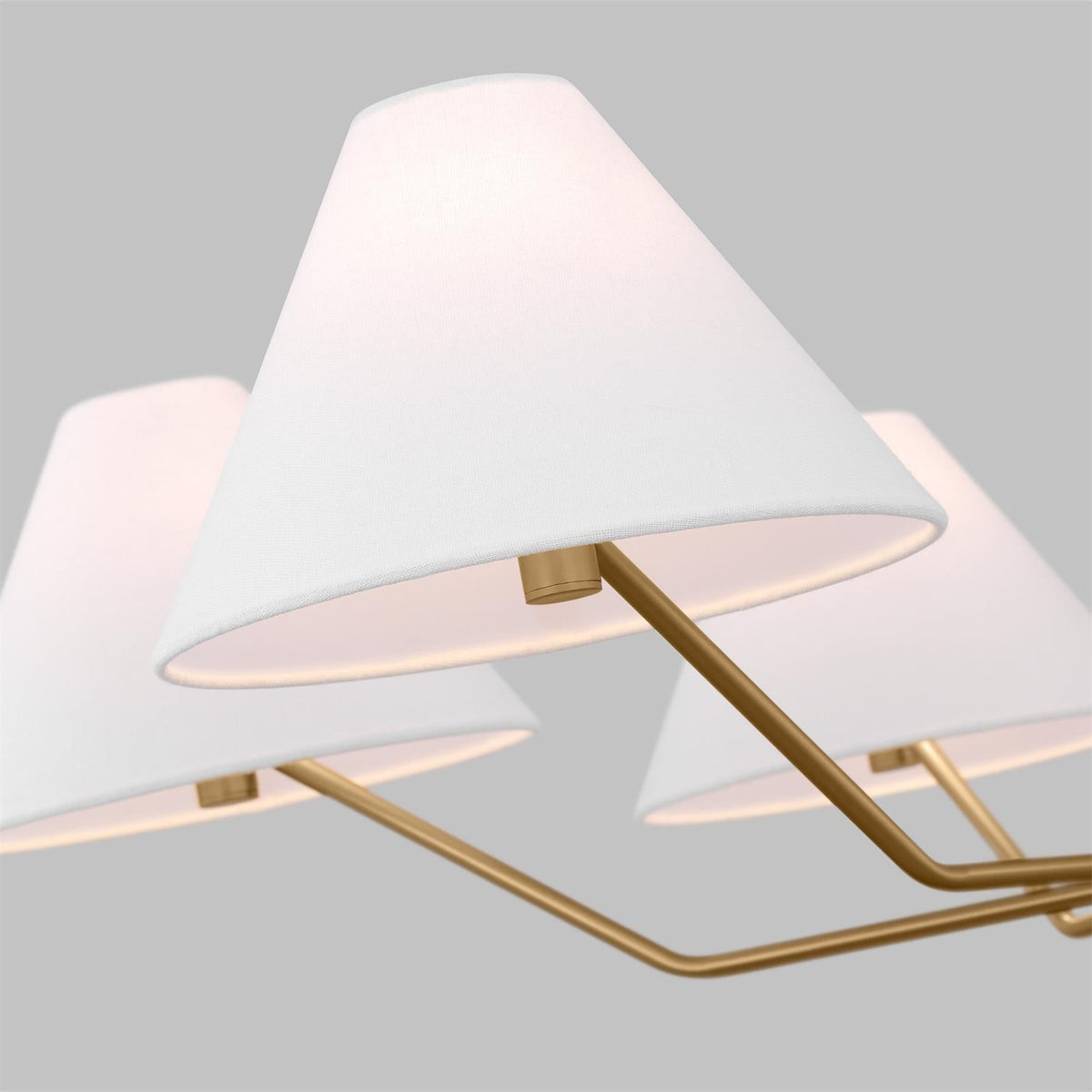 Burke Curated Iron & Glass Chandelier – dimensional scale reference