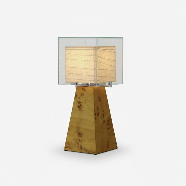 Burlspire Curated Mouth-Blown Frosted Glass Tabl