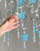 Butterfly Dream Curated K9 Bohemian Crystal Chan – full fixture elevation view