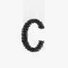 Charcoal Sculptural Chandelier (Model C)