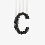 Charcoal Sculptural Chandelier (Model C) - Angle 1