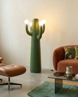 Cactelle Floor Curated Iron & Glass Floor Lamp warm illuminated room view