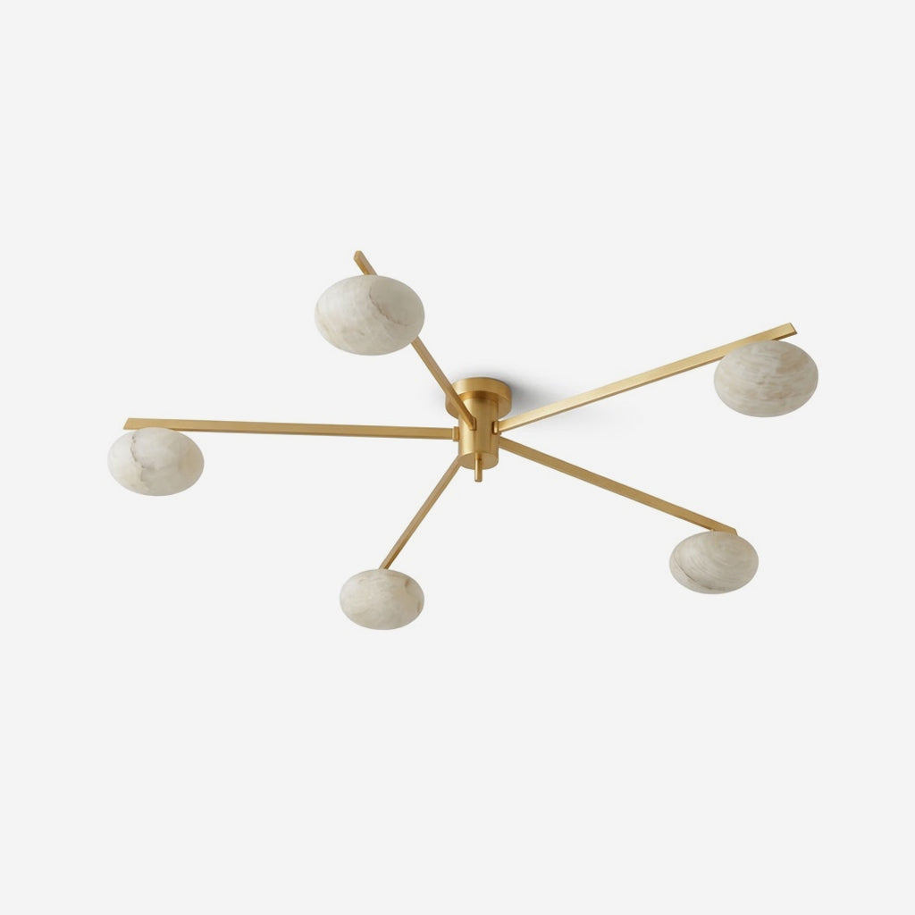 Caelvane Curated Alabaster Flush Mount Ceiling L – Alabaster Flush Mount Ceiling Light