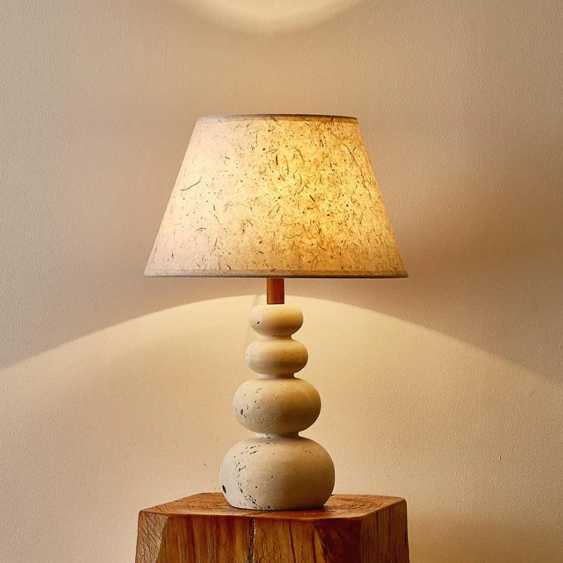 Caelvon Curated Yellow Travertine Table Lamp – Dia 30cm x H 42cm ∅ 11.8 x H 16.5 finish configuration