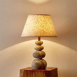 Caelvon Curated Yellow Travertine Table Lamp – Dia 30cm x H 42cm ∅ 11.8 x H 16.5 finish configuration #1 #2