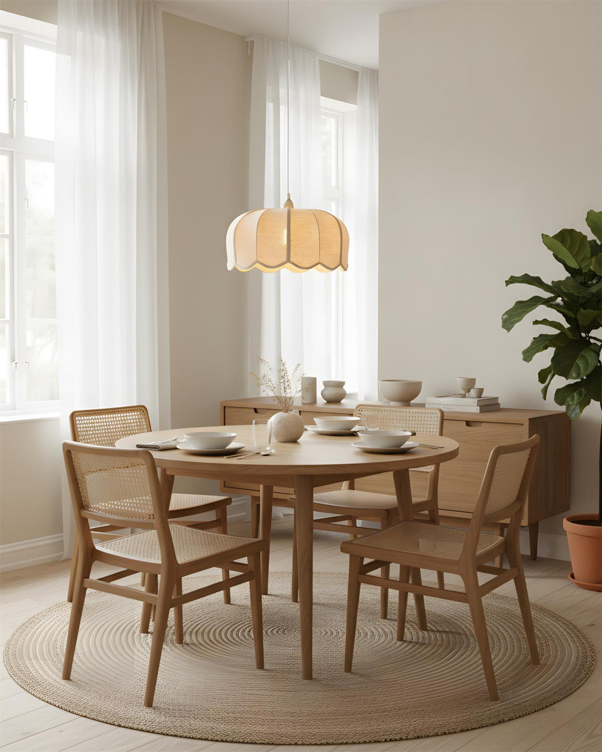 Calda Curated Iron & Glass Pendant Light – structural canopy joint detail