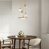Calder Blossom Curated Solid Hardwood Chandelier – unlit natural material contrast