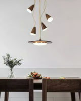 Calder Blossom Curated Solid Hardwood Chandelier – spatial dining room perspective