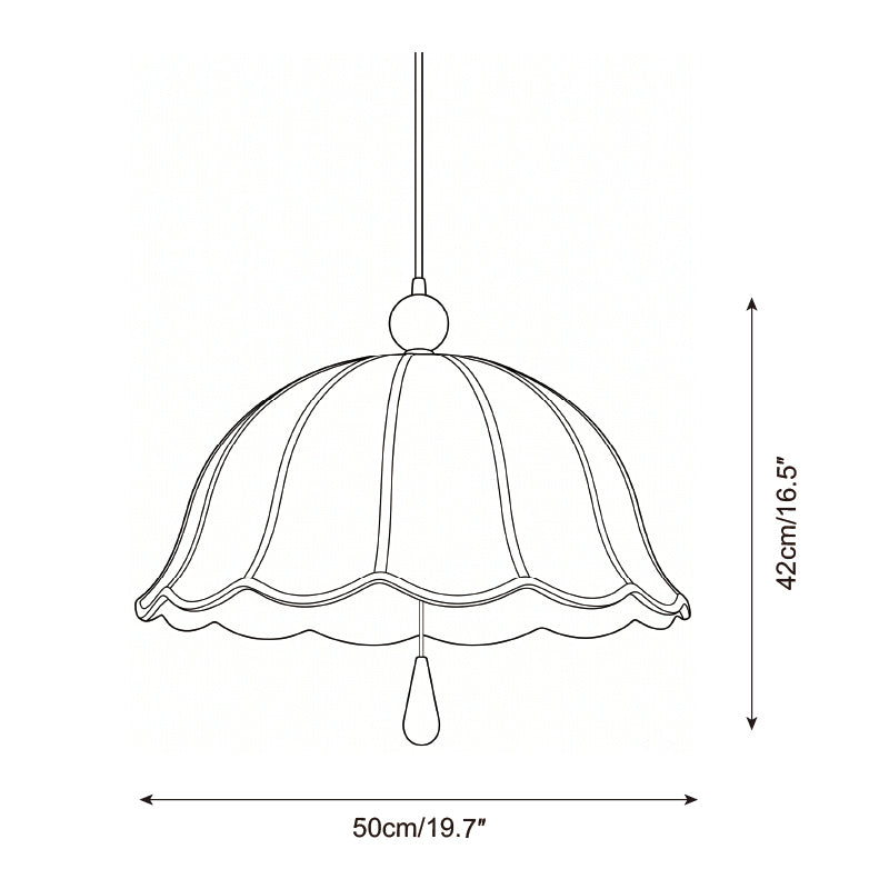 Calenna Scallop Curated Finished Iron Pendant Li – illuminated warm ambiance setting