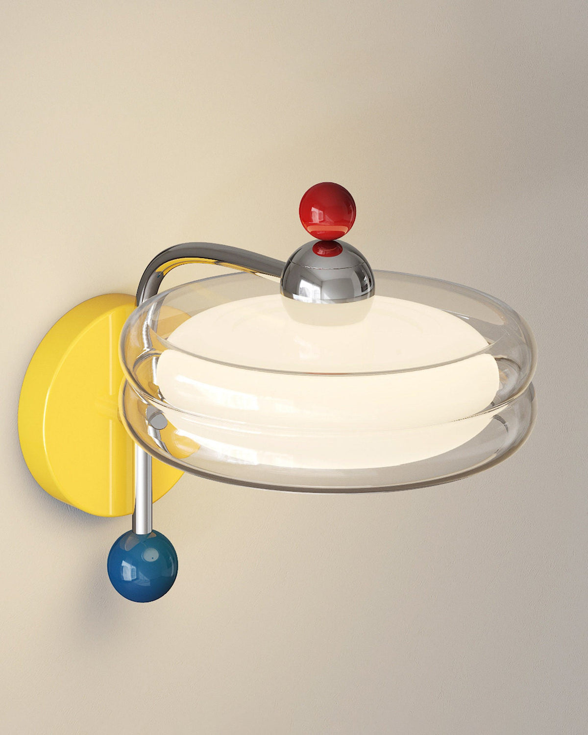 Calixo Curated Mouth-Blown Frosted Glass Wall Sc – illuminated warm ambiance setting