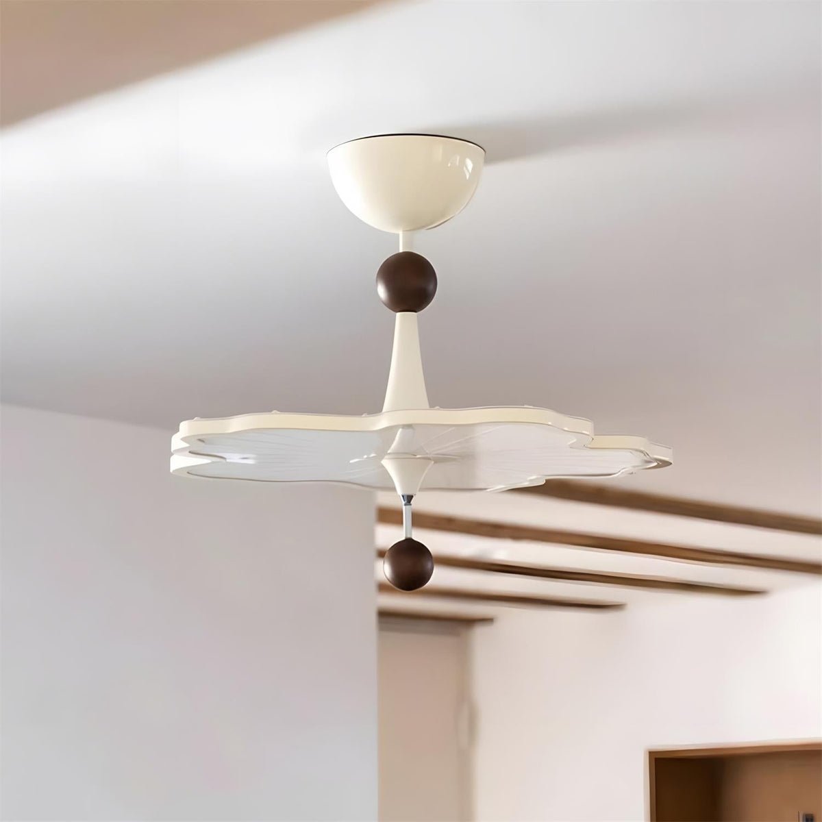 Calmeo Curated Solid Hardwood Flush Mount Ceilin – W 50cm x H 40cm  W 19.6 x H 15.7 finish configuration