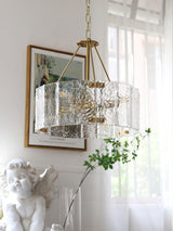 Calvert Curated Mouth-Blown Frosted Glass Chande – illuminated warm ambiance setting