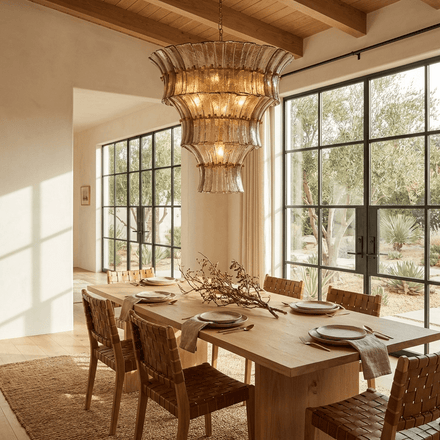 Calyra Tiered Glass Chandelier