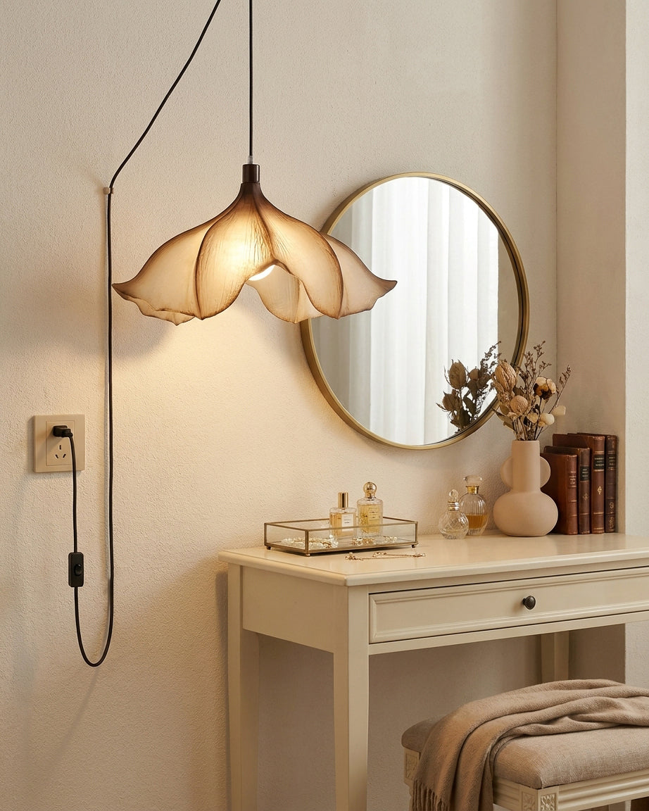 Calysa Curated Amber Art Glass Pendant Light