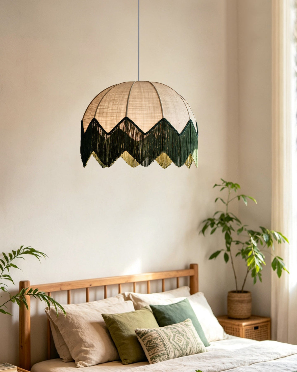 Calyvera Curated Iron & Glass Pendant Light – handcrafted surface texture