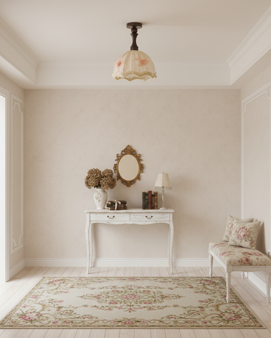 Camélia Curated Solid Hardwood Flush Mount Ceili – handcrafted surface texture