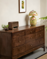 Camellune Curated Hand-Thrown Ceramic Table Lamp warm illuminated room view