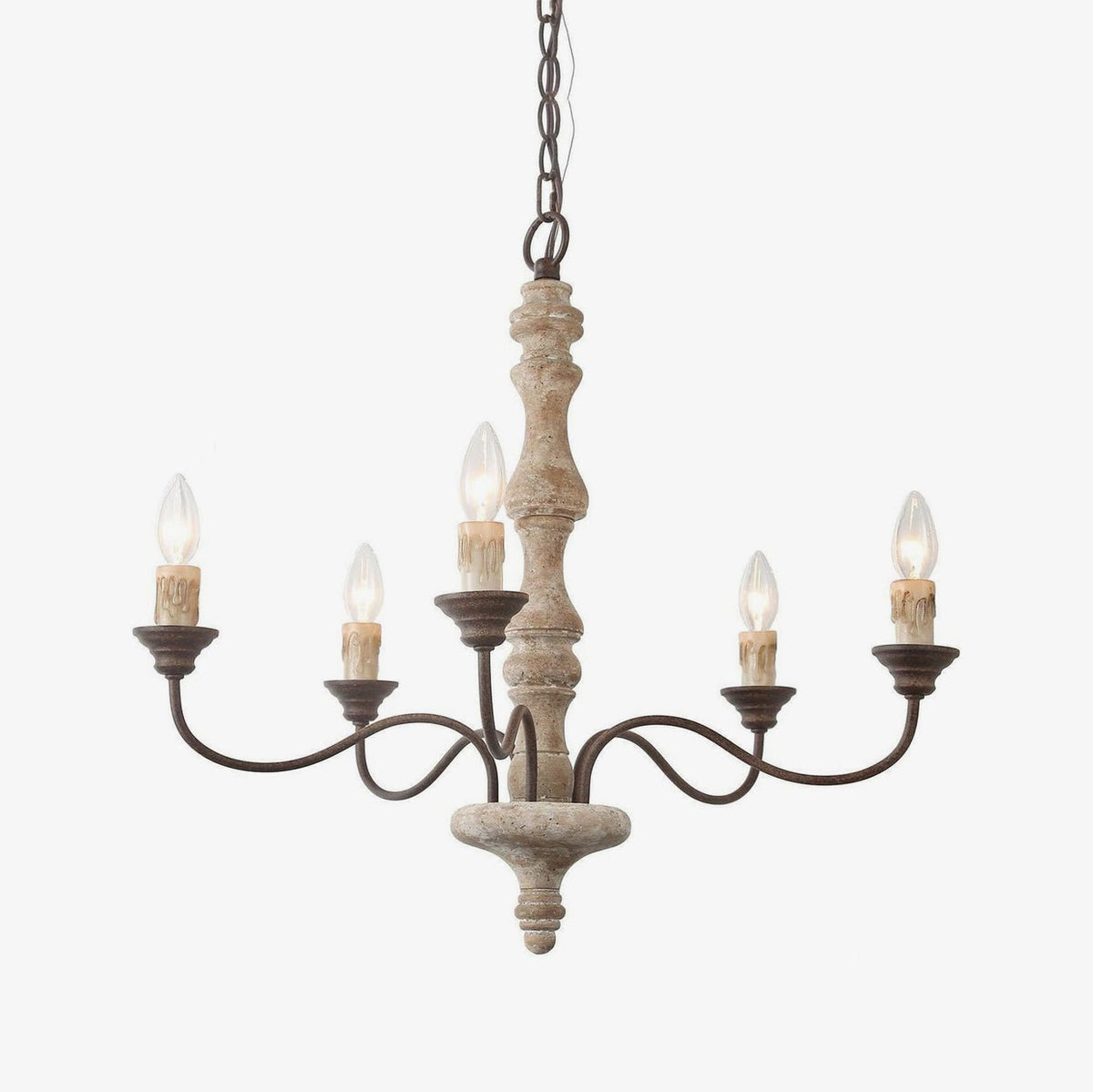 Candlestick Farmhouse Curated Finished Iron Chan – Finished Iron Chandelier