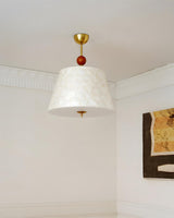 Capella Curated Solid Hardwood Flush Mount Ceili – macro detail view