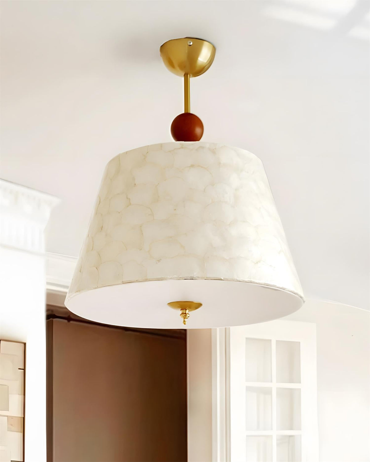 Capella Curated Solid Hardwood Flush Mount Ceili – dimensional scale reference