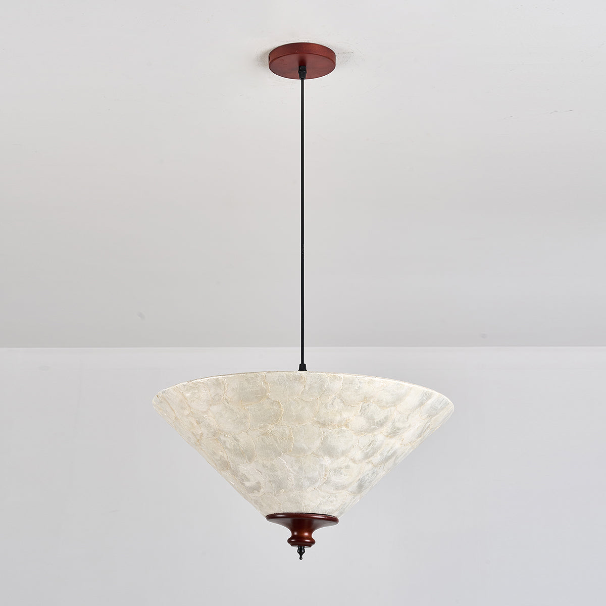 Capelle Curated Solid Hardwood Pendant Light – Dia 50cm x H 36cm  ∅ 19.6 x H 14.1 finish configuration