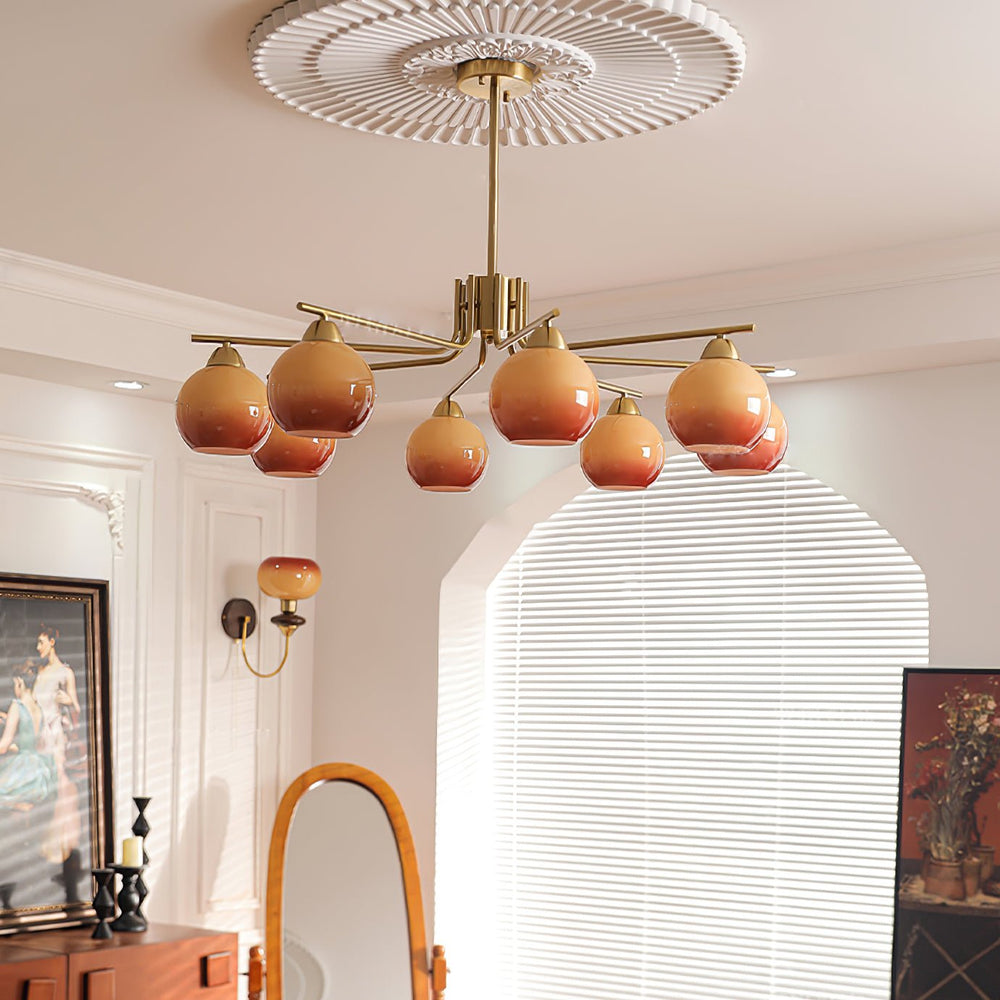 Caramel Sphere Curated Mouth-Blown Frosted Glass