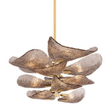 Cardiff Curated Mouth-Blown Frosted Glass Chande – full fixture elevation view